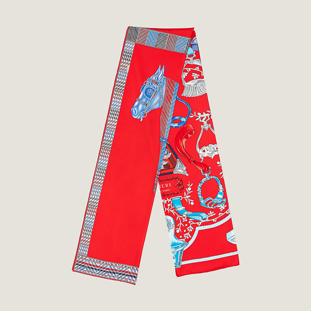 HERMES Carre 70 silk Double Face CONCOURS D'ETRIERS REMIX Etriers' Concert Remix scarf Rose Pearl Almond main image 1